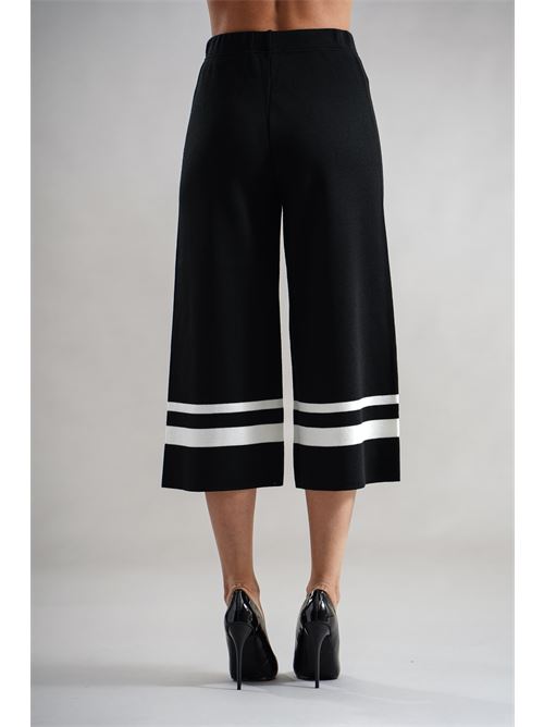 Pantalone in maglia GM by Gai Mattiolo | GM3445NERO/PANNA